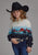 Roper Kids Girls 2202 Western Border Black 100% Rayon L/S Shirt