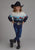 Roper Kids Girls 2202 Western Border Black 100% Rayon L/S Shirt