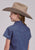 Roper Kids Girls Western Yokes Blue 100% Cotton S/S Shirt