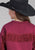 Roper Kids Girls Paisley Square Fringe Wine 100% Cotton Sweatshirt