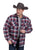 Roper Mens Poly-Lined Flannel Shirt Red/Navy 100% Cotton Cotton Jacket