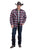 Roper Mens Poly-Lined Flannel Shirt Red/Navy 100% Cotton Cotton Jacket