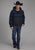 Roper Mens Hooded Combo Blue/Gray 100% Polyester Softshell Jacket