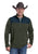 Roper Mens Solid Micro Olive/Blue 100% Polyester Fleece Jacket