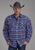 Roper Mens 2205 Sherpa Lined Blue 100% Cotton Tall L/S Shirt