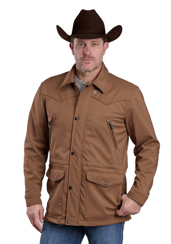 Roper Mens Hi Tech Ripstop Barn Tobacco Poly/Spandex Coat