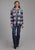Roper Womens Thermal Lined Flannel Black 100% Cotton Jacket