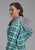 Roper Womens Thermal Lined Flannel Green 100% Cotton Jacket