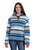 Roper Womens Horizontal Aztec Blue/Grey 100% Polyester Fleece Pullover