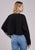 Roper Womens Fringe Raglan Black 100% Cotton Sweatshirt
