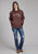 Roper Womens Howdy Fringe Brown 100% Cotton Hoodie