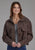Roper Womens Western Crop Brown 100% Cotton Cotton Jacket
