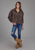 Roper Womens Western Crop Brown 100% Cotton Cotton Jacket