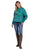 Roper Womens Slouchie Fleece Teal 100% Cotton Hoodie