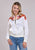 Roper Womens Satin Floral Bomber Cream 100% Polyester Jacket