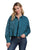 Roper Womens Pigment Dyed Crop Turquoise 100% Cotton Cotton Jacket