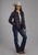 Roper Womens Down Filled Shirt Black 100% Nylon Softshell Jacket