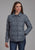 Roper Womens Down Filled Shirt Silver Blue 100% Nylon Softshell Jacket