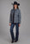 Roper Womens Down Filled Shirt Silver Blue 100% Nylon Softshell Jacket