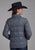 Roper Womens Down Filled Shirt Silver Blue 100% Nylon Softshell Jacket