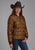 Roper Womens Poly Filled Western Caramel 100% Polyester Insulated Jacket