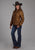 Roper Womens Poly Filled Western Caramel 100% Polyester Insulated Jacket
