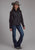 Roper Womens Pieced Fleece Grey/Black Poly/Spandex Softshell Jacket