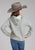 Roper Kids Girls Wild Like The West Grey Cotton Blend Hoodie