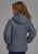 Roper Kids Girls Poly Fill Hooded Silver Blue 100% Nylon Softshell Jacket