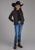 Roper Kids Girls Bonded Fleece Charcoal Heather Poly/Spandex Softshell Jacket