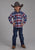 Roper Kids Boys Sherpa Lined Shirt Red/Blue 100% Cotton Jacket