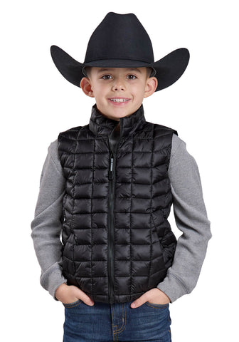 Roper Kids Boys Crushable Parachute Black 100% Nylon Softshell Vest