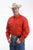 Roper Mens Basics Button Down Red 100% Cotton L/S Shirt