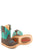 Roper Infant Unisex Cowbabies Lightning Brown/Turquoise Leather Cowboy Boots