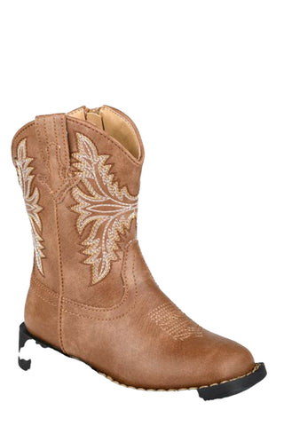 Roper Toddler Boys Luke Tan Faux Leather Cowboy Boots