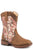 Roper Toddler Girls Glitter Geo Pink/Tan Faux Leather Cowboy Boots