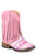 Roper Toddler Girls Double Fringe Pink Faux Leather Cowboy Boots