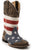 Roper Kids Unisex American USA Flag Multi-Color Leather Cowboy Boots