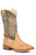 Roper Kids Unisex Arrowheads Tan/Green Faux Leather Cowboy Boots