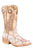 Roper Kids Girls Willow Glitter Tan Faux Leather Cowboy Boots