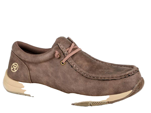 Roper Mens Clearcut Low Brown Faux Leather Sneakers Shoes