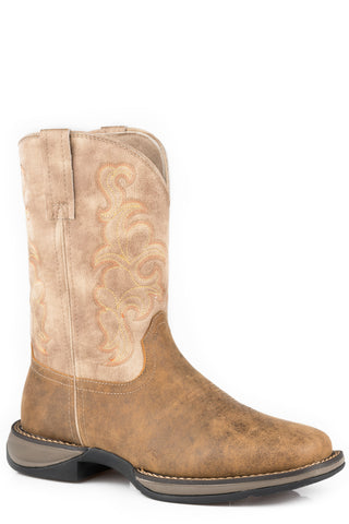 Roper Mens Wilder II Tan Leather 11in Cowboy Boots