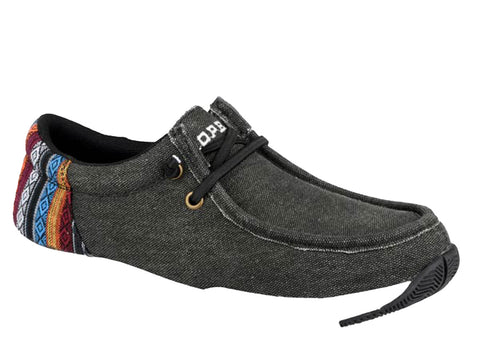 Roper Womens Clearcut Low Aztec Black Canvas Sneakers Shoes