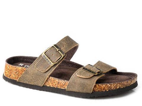 Roper Womens Jezebel Vintage Brown Leather Sandals Shoes