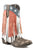 Roper Womens American Beauty Fringe Brown Multi Leather Cowboy Boots