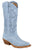 Roper Womens Kit Laser Light Blue Faux Leather Cowboy Boots