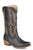 Roper Womens Sundown Black Faux Leather 12in Cowboy Boots