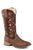 Roper Womens Bailey Vines Vintage Brown Faux Leather Cowboy Boots