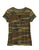 Tin Haul Womens Logo Screen Print Camo Cotton Blend S/S T-Shirt