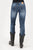 Tin Haul Womens Trixie Pieced Back Deco Blue Cotton Blend Jeans